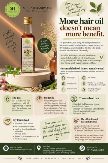 More Hair Oil Doesn't Mean More Benefit