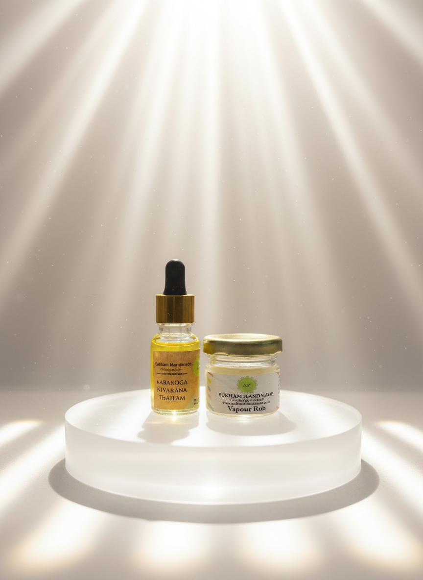 Vapour Rub 33 ml + Steam Inhalation Oil (Breathe Easy Ritual)