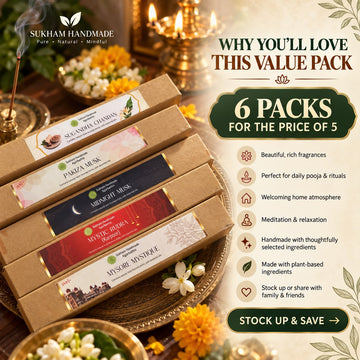 Sukham Handmade Agarbathi – 6 for 5 Value Pack