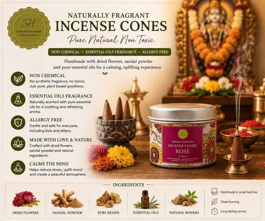 Rose incense cone