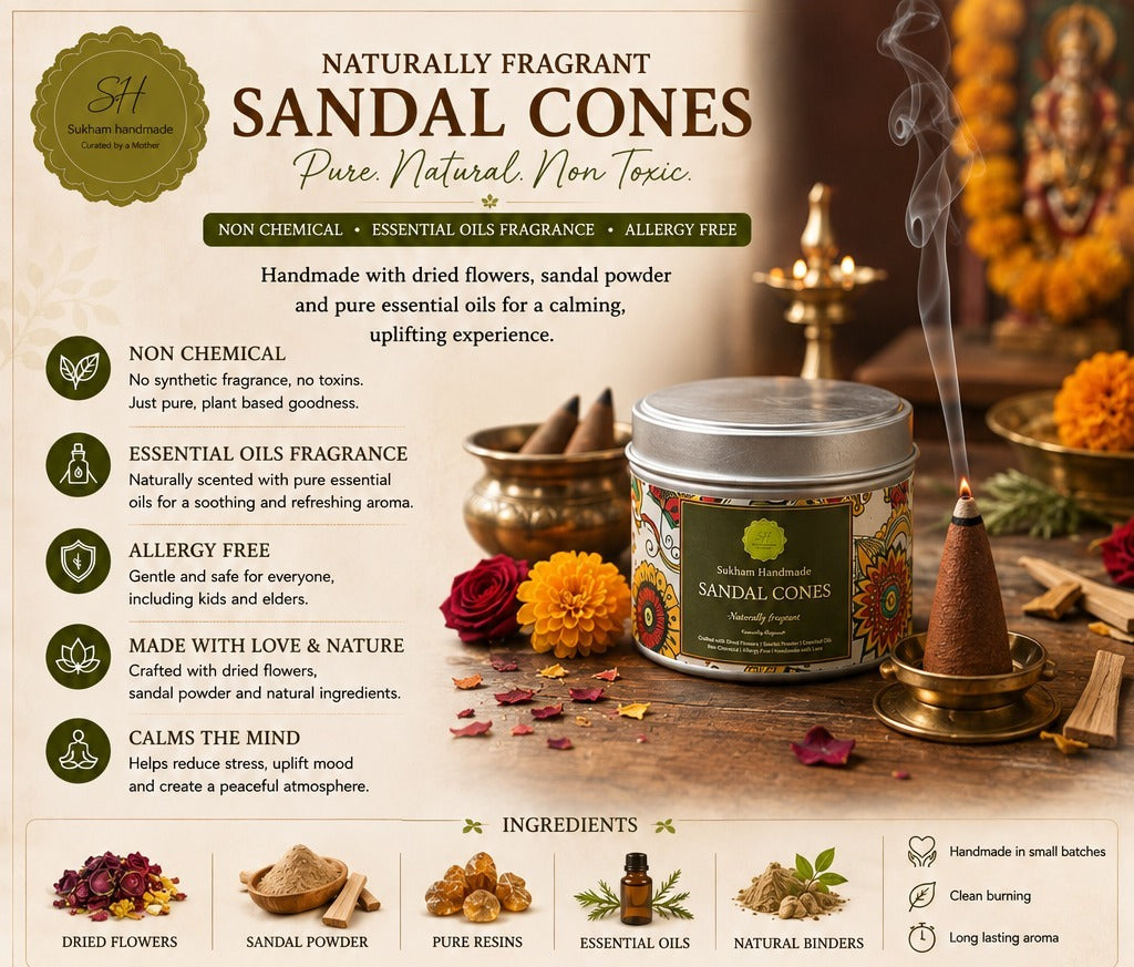 Sandal incense cone