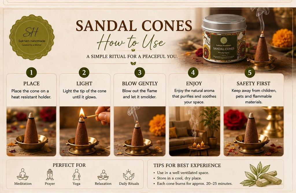 Sandal incense cone