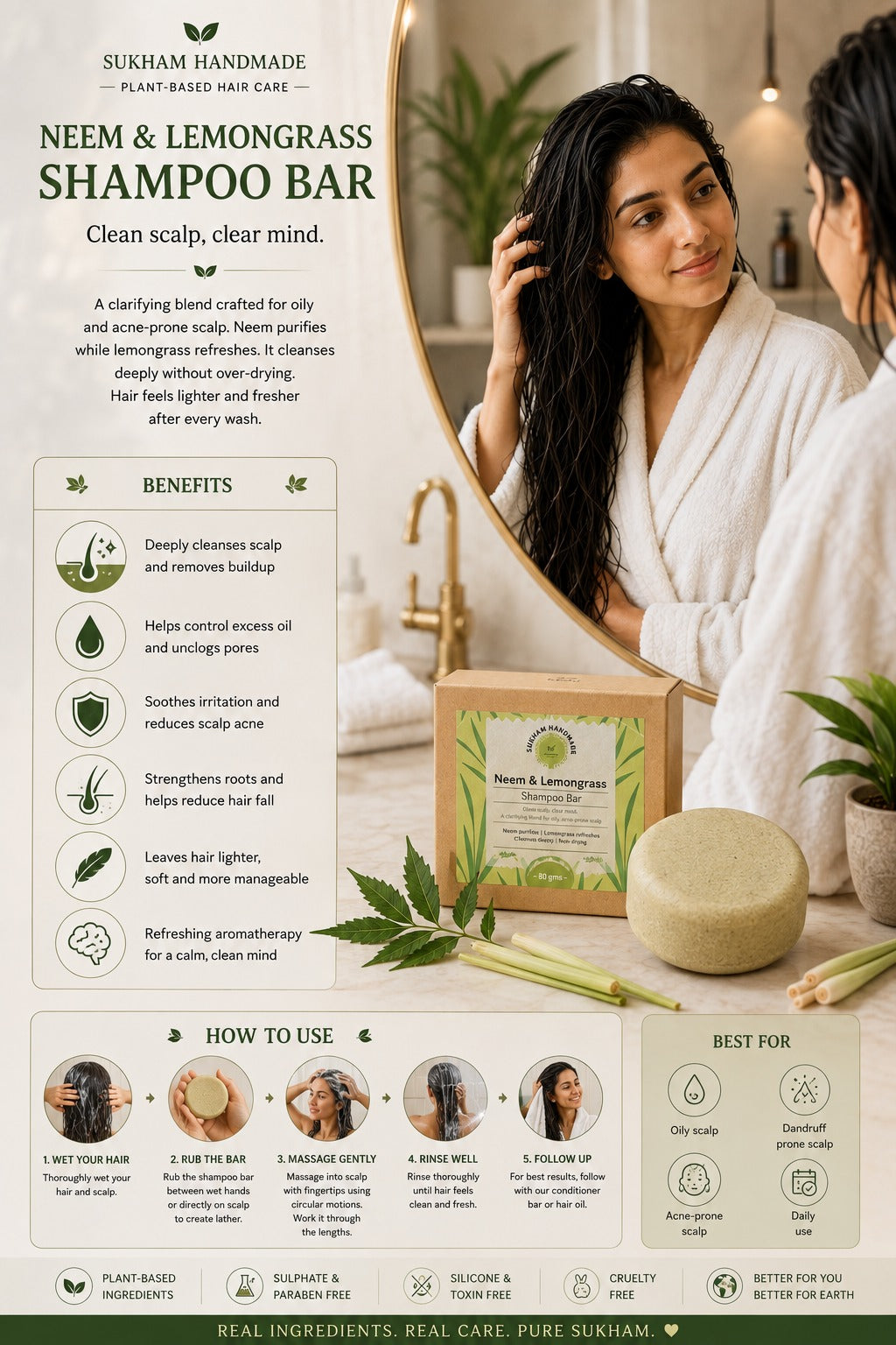 Shampoo bar- Lemongrass Neem