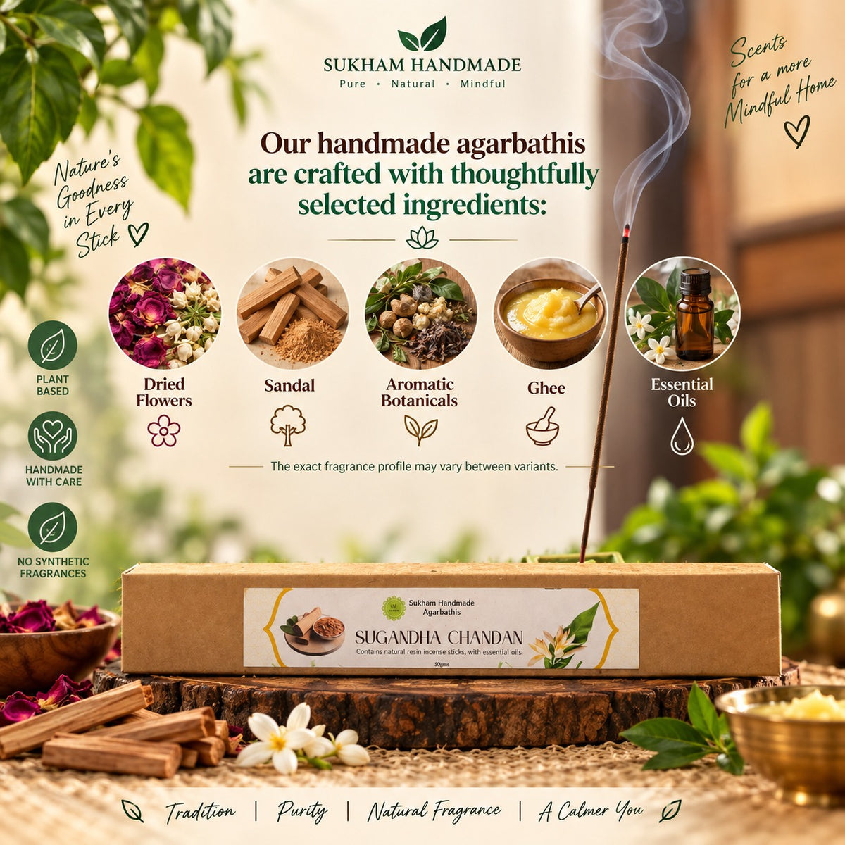 Sukham Handmade Agarbathi – 6 for 5 Value Pack
