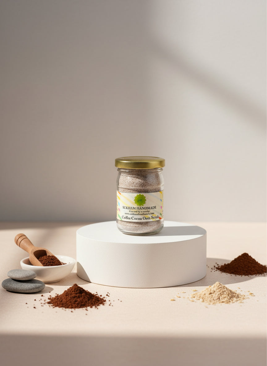 Coffee cocoa oats scrub