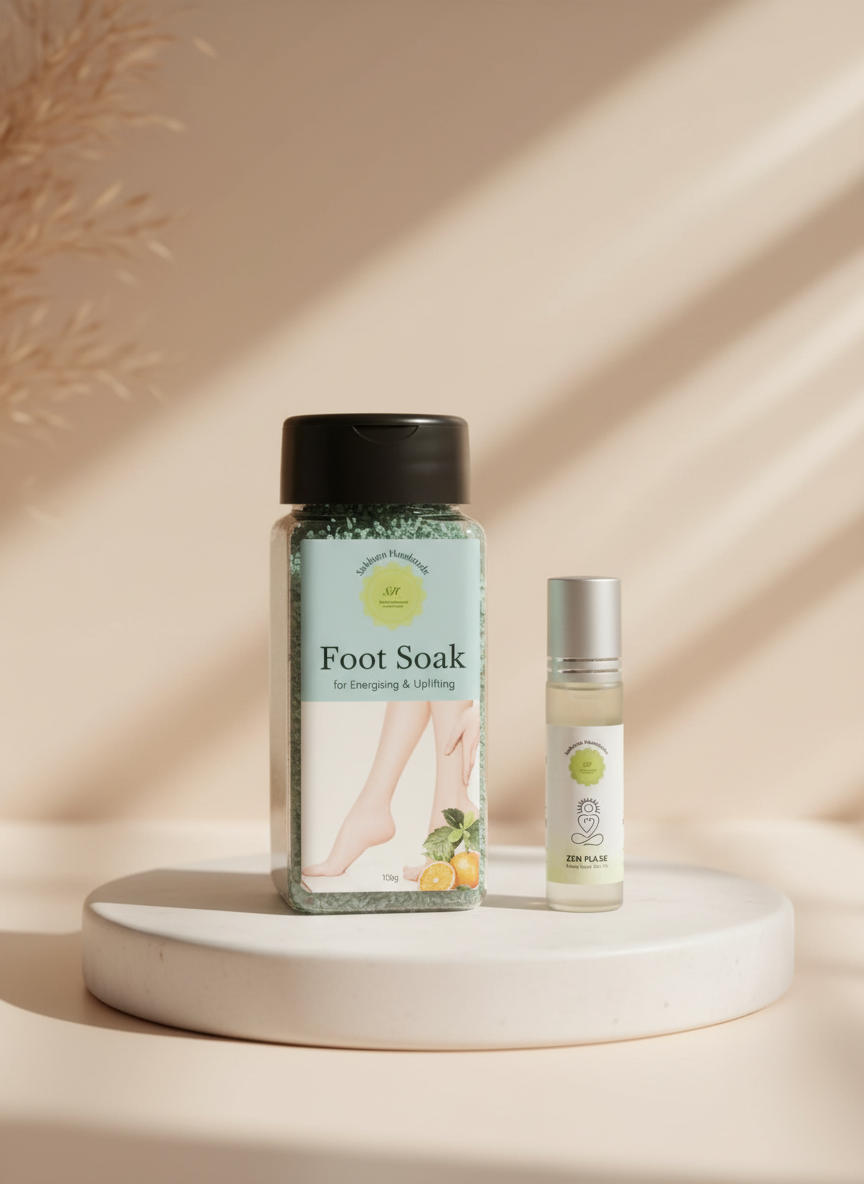 Zen Pulse Stress Relief Roll-On + Foot Soak Rs 449/-