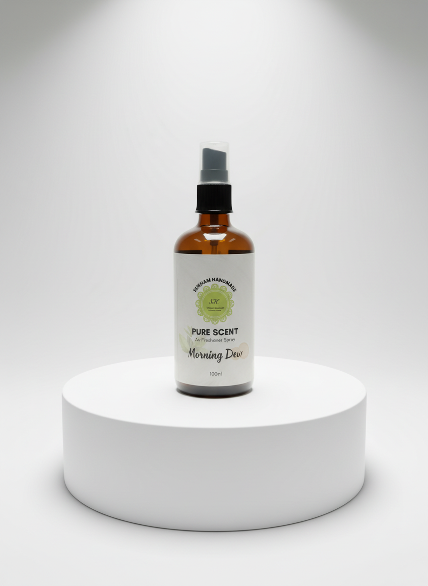 Pure scent - Air freshner Spray- Morning dew (Sandalwood + Peppermint)