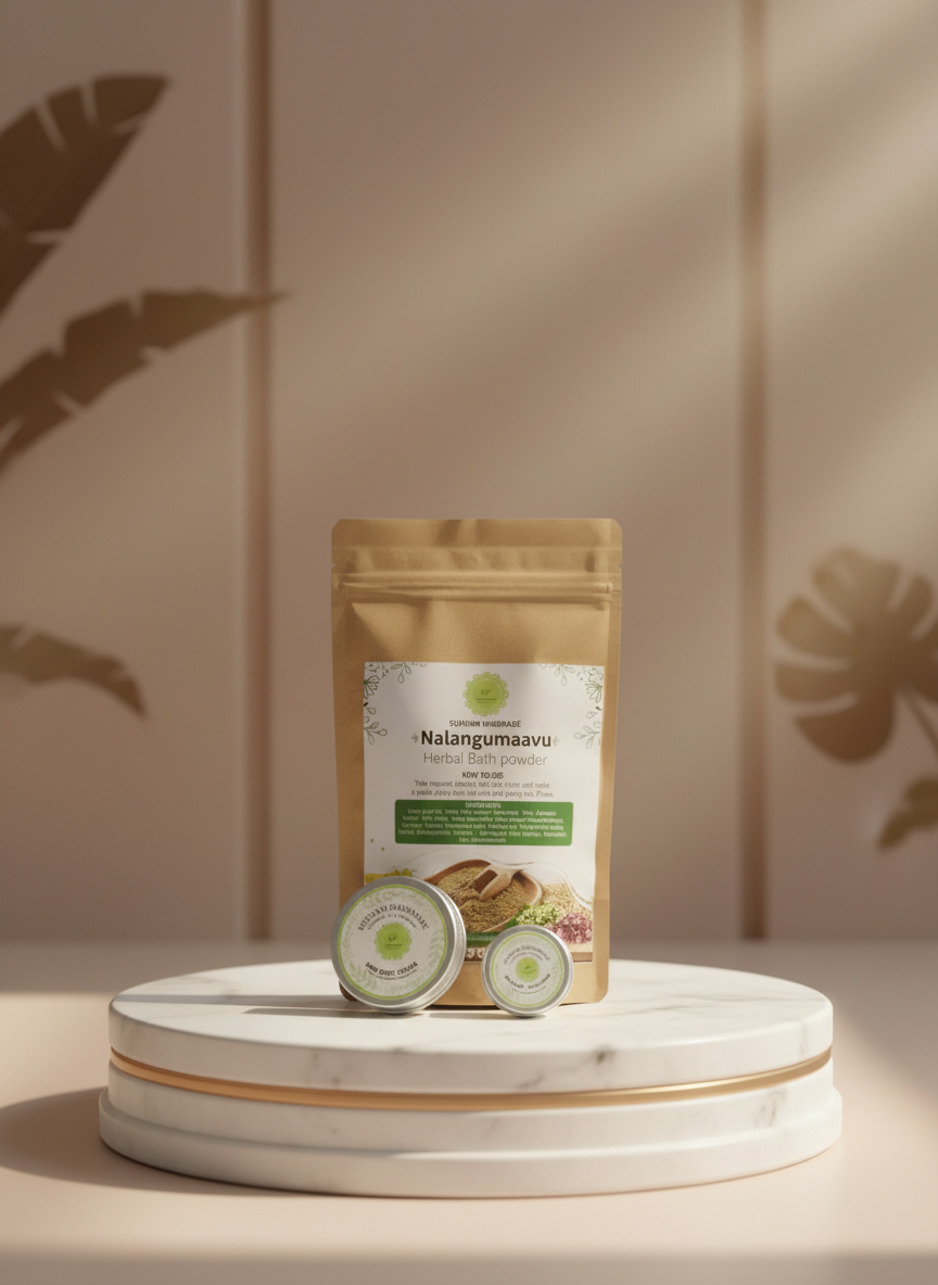 Nalangu Maavu Face Wash + Face Toner + Kumkumadhi Thailam (Radiant Skin Ritual)