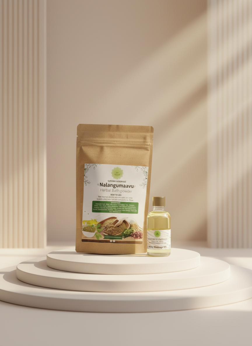 Baby Massage Oil + Bath Powder