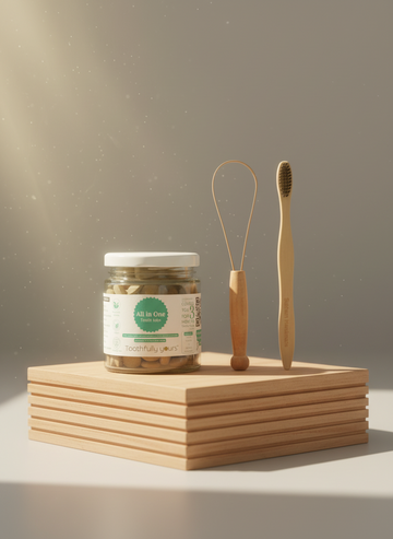 Toothbrush + Tongue Cleaner + Tooth Tablets