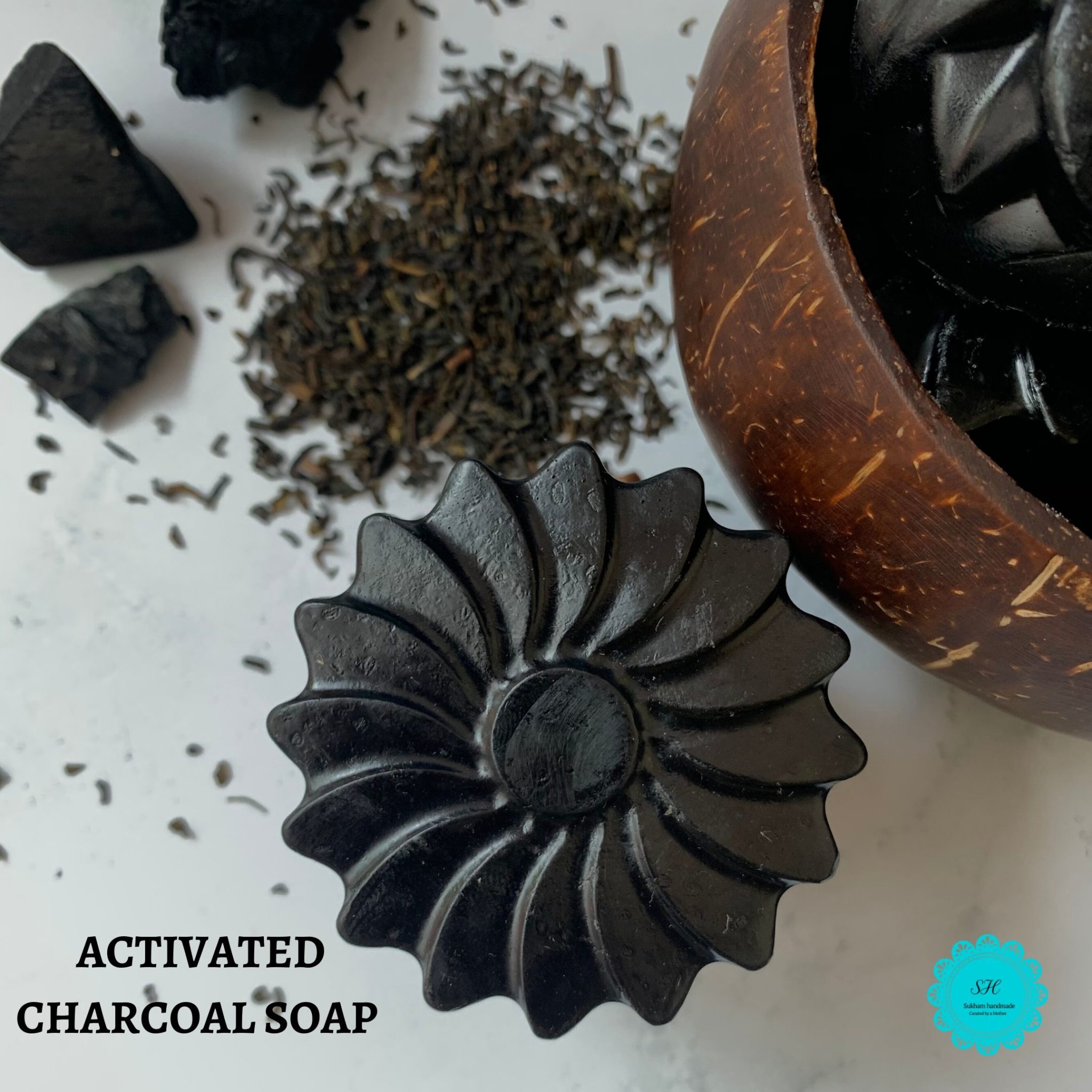 Activated Charcoal Soap Sukham Handmade