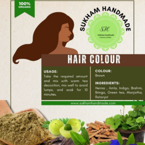 brown hair colour made of natural ingredients