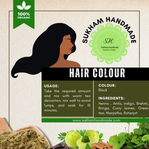 black hair colour made of natural ingredients